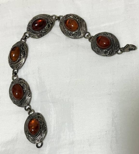 アンティークヴィンテージ☆琥珀ブレスレット < 女性アクセサリー/時計 アンティークヴィンテージ☆琥珀ブレスレット < 女性アクセサリー/時計の