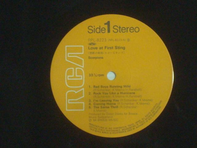 禁断の刺青(LOVE AT FIRST STING) / スコーピオンズ(SCORPIONS) 帯付LP < CD/DVD/ビデオ  禁断の刺青(LOVE AT FIRST STING) / スコーピオンズ(SCORPIONS) 帯付LP < CD/DVD/ビデオの