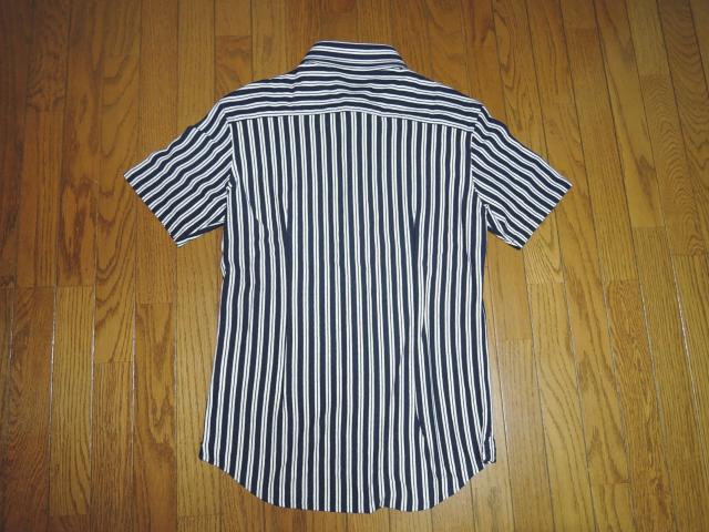 新品 ABA HOUSE RECENCY OF MINE アバハウス ストライプシャツ 44 紺白 半袖 COOLMAX < ブランド  新品 ABA HOUSE RECENCY OF MINE アバハウス ストライプシャツ 44 紺白 半袖 COOLMAX < ブランドの