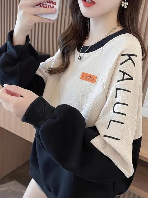 超お買い得2990円★女性用カジュアルクルーネックスウェットシャツ、刺繍入り文字 -USAサイズM(日本サイズL相当) < 女性ファッション  超お買い得2990円★女性用カジュアルクルーネックスウェットシャツ、刺繍入り文字 -USAサイズM(日本サイズL相当)  < 女性ファッションの