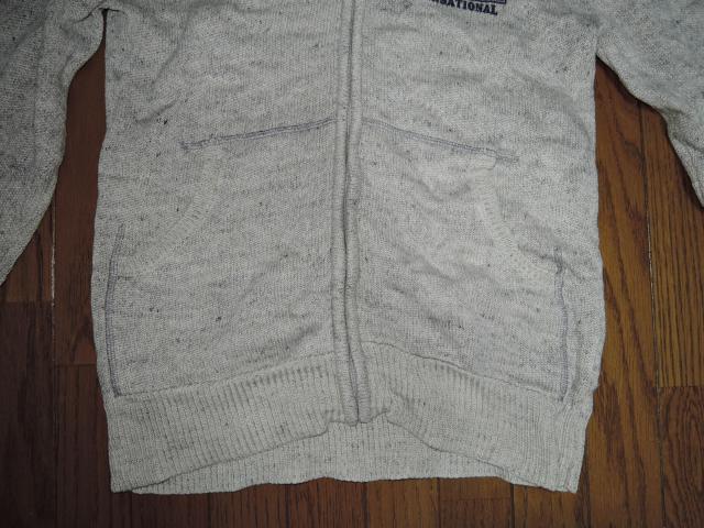 HYSTERIC GLAMOUR ヒステリックグラマー 薄手 ジップ ニット パーカー S 灰 ガール ロゴ LOGO LINEN < ブランド  HYSTERIC GLAMOUR ヒステリックグラマー 薄手 ジップ ニット パーカー S 灰 ガール ロゴ LOGO LINEN < ブランドの