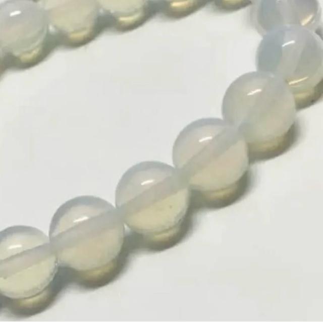 天然石 ミルキークォーツ 10mm玉 ブレスレット 内径約15.5cm(±0.5) < 女性アクセサリー/時計  天然石 ミルキークォーツ 10mm玉 ブレスレット 内径約15.5cm(±0.5) < 女性アクセサリー/時計の