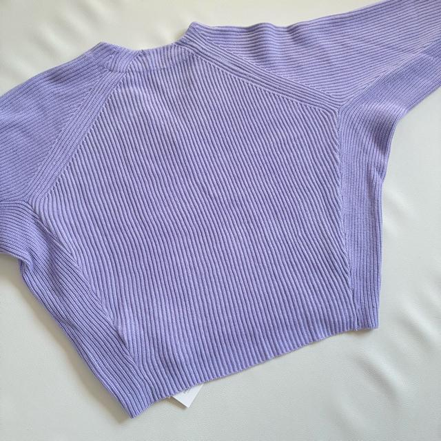 ◆新品◆ティティベイト◆ラベンダー◆Vネックニット◆ローゲージ◆ゆったり◆M < 女性ファッション  ◆新品◆ティティベイト◆ラベンダー◆Vネックニット◆ローゲージ◆ゆったり◆M < 女性ファッションの