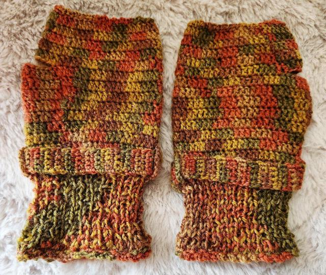 茶色系等々のグラデーション(ウール&アクリル)毛糸で編んだバンドウーマです。 < ペット/手芸/園芸 茶色系等々のグラデーション(ウール&アクリル)毛糸で編んだバンドウーマです。 < ペット/手芸/園芸の