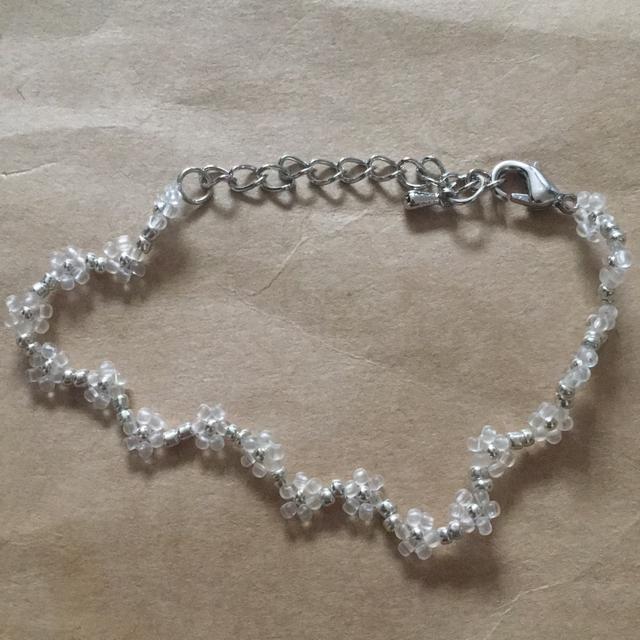 ハンドメイド☆ブレスレット☆透明×シルバー < 女性ファッション  ハンドメイド☆ブレスレット☆透明×シルバー  < 女性ファッションの