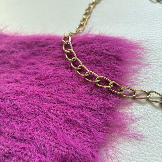 ◆美品◆ブージュルード◆ふわふわシャギーニット◆パープル◆大きいサイズ感◆フリー < ブランド  ◆美品◆ブージュルード◆ふわふわシャギーニット◆パープル◆大きいサイズ感◆フリー < ブランドの