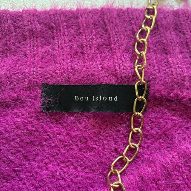 ◆美品◆ブージュルード◆ふわふわシャギーニット◆パープル◆大きいサイズ感◆フリー < ブランド  ◆美品◆ブージュルード◆ふわふわシャギーニット◆パープル◆大きいサイズ感◆フリー < ブランドの