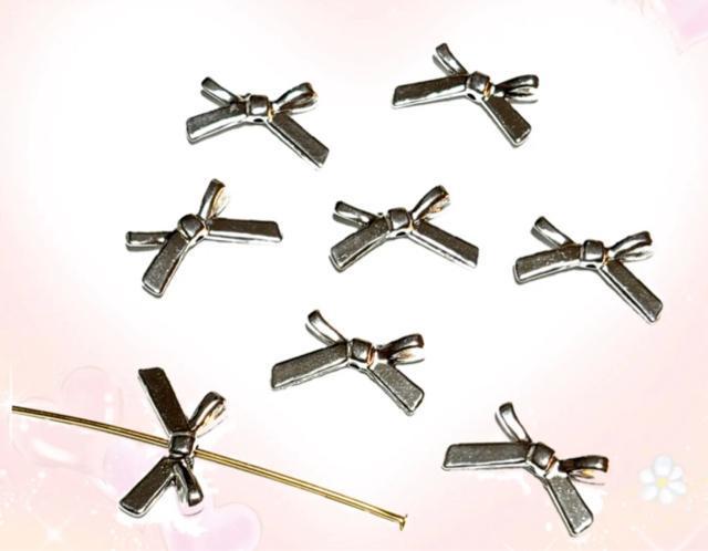 2318 銀色のリボンビーズ 8個入り メタルビーズ 金属チャーム アクセサリーパーツ < ペット/手芸/園芸 2318 銀色のリボンビーズ 8個入り メタルビーズ 金属チャーム アクセサリーパーツ < ペット/手芸/園芸の