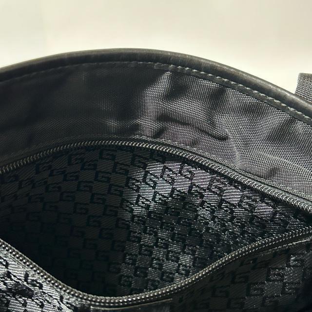 GUCCI �O�b�` ���S�v���[�g �i�C���� ���U�[ �n���h�o�b�O �g�[�g�o�b�O �u���b�N �V���o�[���� �� �u�����h�� 
