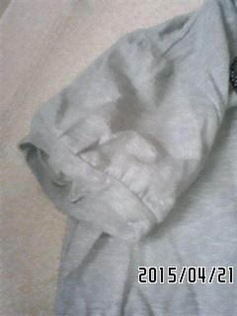 ライトグレー色リボンポケットパフスリーブ袖パーカー < 女性ファッション  ライトグレー色リボンポケットパフスリーブ袖パーカー < 女性ファッションの