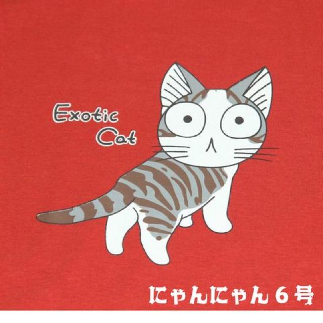 ◆人気の猫イラストプリントTシャツ◆猫Tシャツ かわいいイラスト 見返り大目玉ネコ 赤L < 女性ファッション ◆人気の猫イラストプリントTシャツ◆猫Tシャツ かわいいイラスト 見返り大目玉ネコ 赤L < 女性ファッションの