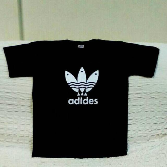 adides★おもしろジョークTシャツ★XL★黒★ブラック★綿★ < 男性ファッション  adides★おもしろジョークTシャツ★XL★黒★ブラック★綿★  < 男性ファッションの