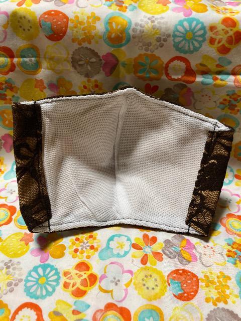 HMオシャレマスク茶色花柄レース < 女性ファッション  HMオシャレマスク茶色花柄レース < 女性ファッションの