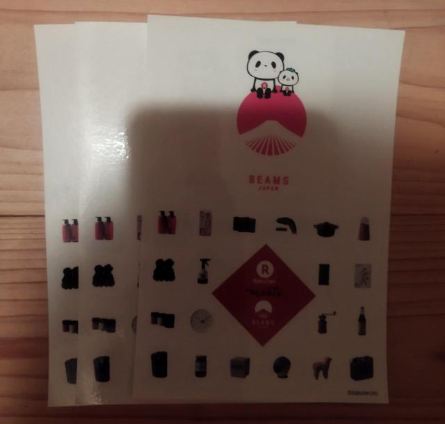 BEAMS JAPAN 楽天パンダ コラボ ステッカー シール ノベルティ < ホビー  BEAMS JAPAN 楽天パンダ コラボ ステッカー シール ノベルティ  < ホビーの
