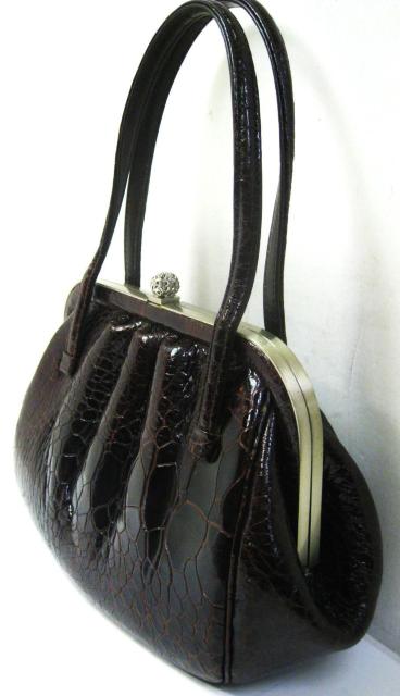 美品 ワニ革 クロコ 本革 和装 ハンドバック お正月やフォーマルなお出かけに! < 女性ファッション  美品 ワニ革 クロコ 本革 和装 ハンドバック お正月やフォーマルなお出かけに! < 女性ファッションの