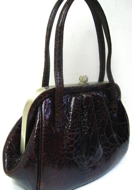 美品 ワニ革 クロコ 本革 和装 ハンドバック お正月やフォーマルなお出かけに! < 女性ファッション  美品 ワニ革 クロコ 本革 和装 ハンドバック お正月やフォーマルなお出かけに! < 女性ファッションの