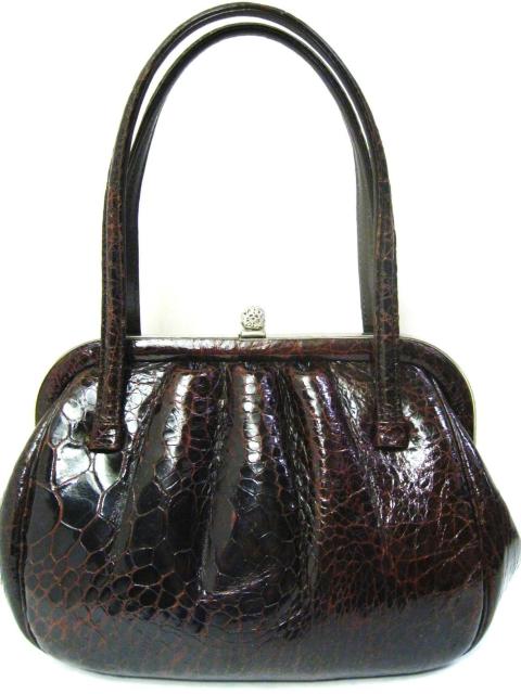 美品 ワニ革 クロコ 本革 和装 ハンドバック お正月やフォーマルなお出かけに! < 女性ファッション  美品 ワニ革 クロコ 本革 和装 ハンドバック お正月やフォーマルなお出かけに! < 女性ファッションの