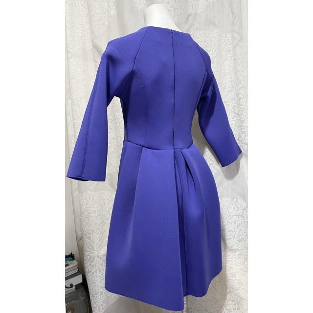 HAODUOYI七分袖フレアーワンピース 紫#S < 女性ファッション  HAODUOYI七分袖フレアーワンピース 紫#S < 女性ファッションの