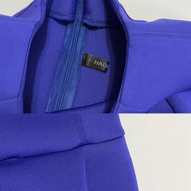 HAODUOYI七分袖フレアーワンピース 紫#S < 女性ファッション  HAODUOYI七分袖フレアーワンピース 紫#S < 女性ファッションの