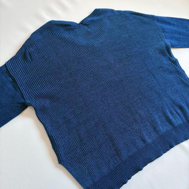 ◆極美品◆socolla◆ウォッシュデニム風Vネックニット◆ネイビー◆ゆったり◆ < 女性ファッション  ◆極美品◆socolla◆ウォッシュデニム風Vネックニット◆ネイビー◆ゆったり◆ < 女性ファッションの