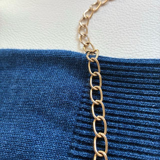 ◆極美品◆socolla◆ウォッシュデニム風Vネックニット◆ネイビー◆ゆったり◆ < 女性ファッション  ◆極美品◆socolla◆ウォッシュデニム風Vネックニット◆ネイビー◆ゆったり◆ < 女性ファッションの