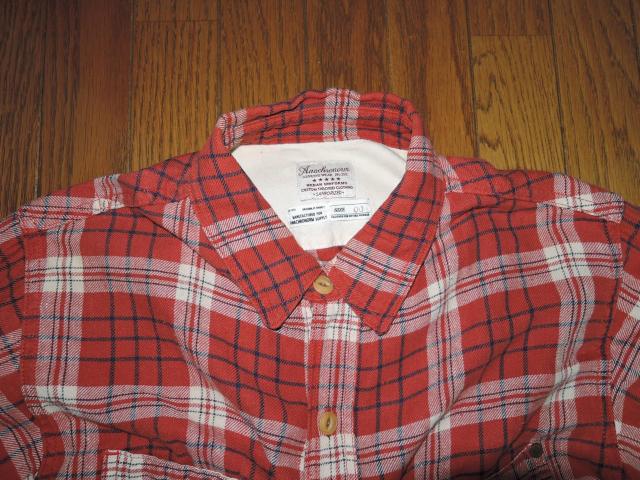 Anachronorm アナクロノーム チェックシャツ 00 赤系 加工 ネルシャツ 長袖シャツ < ブランド Anachronorm アナクロノーム チェックシャツ 00 赤系 加工 ネルシャツ 長袖シャツ < ブランドの