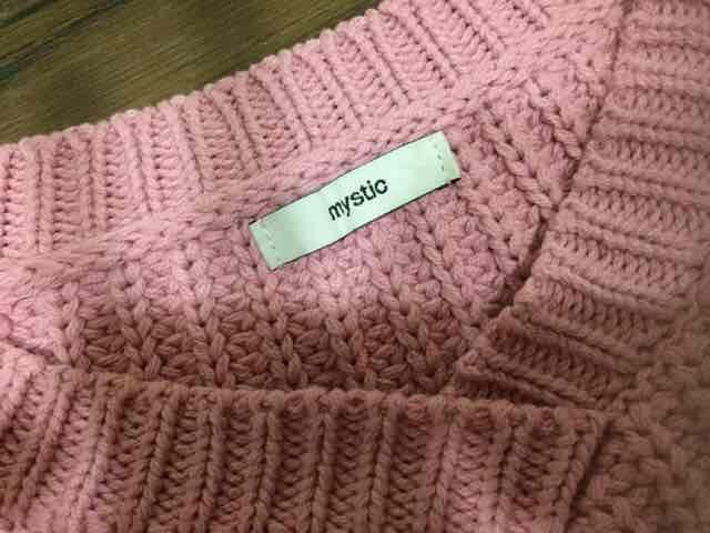 mystic ピンクざっくりゆるニット < ブランド  mystic ピンクざっくりゆるニット < ブランドの