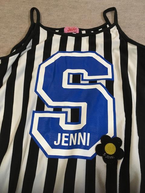 ジェニィ*ストライプ柄/ロゴプリ*キャミミニワンピ*150、中古 < ブランド  ジェニィ*ストライプ柄/ロゴプリ*キャミミニワンピ*150、中古 < ブランドの
