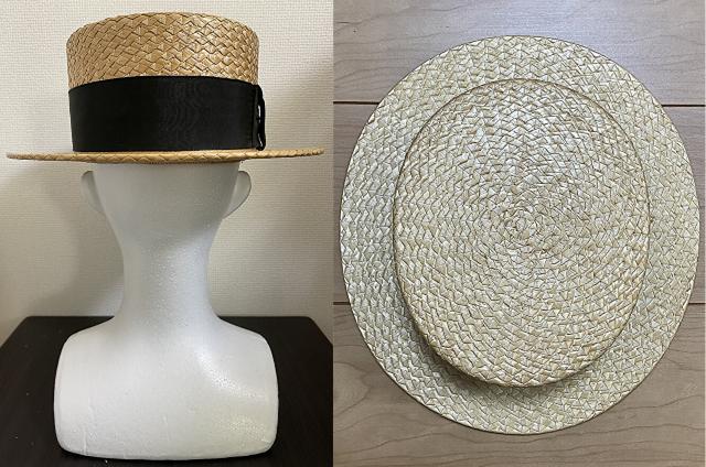 ◇《カンカン帽子/ヴィンテージ》 ベージュ H◇ < 女性ファッション  ◇《カンカン帽子/ヴィンテージ》 ベージュ H◇ < 女性ファッションの