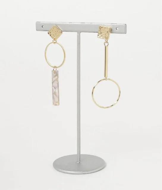 アセチアシンメピアス●Grayグレー×ゴールド●ロングピアス アシンメトリー バーピアス● < 女性アクセサリー/時計  アセチアシンメピアス●Grayグレー×ゴールド●ロングピアス アシンメトリー バーピアス● < 女性アクセサリー/時計の