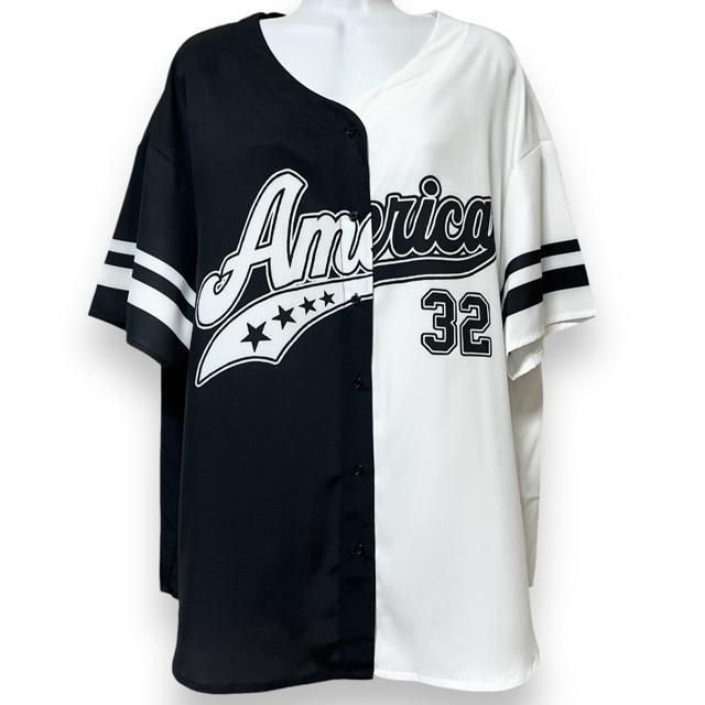【新品/SHEIN】スポーティー☆ハーフ切替バイカラーベースボールシャツ < 女性ファッション 【新品/SHEIN】スポーティー☆ハーフ切替バイカラーベースボールシャツ < 女性ファッションの