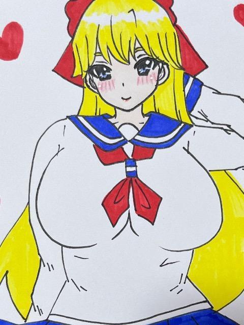 自作イラスト セーラームーン愛野美奈子 セーラー服の女の子 制服 美少女 ハガキサイズ < アニメ/コミック/キャラクター 自作イラスト セーラームーン愛野美奈子 セーラー服の女の子 制服 美少女 ハガキサイズ < アニメ/コミック/キャラクターの