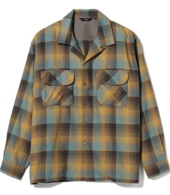 メンズ オンブレチェック オープンカラーシャツ < 男性ファッション メンズ オンブレチェック オープンカラーシャツ < 男性ファッションの