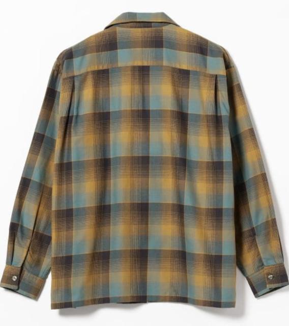 メンズ オンブレチェック オープンカラーシャツ < 男性ファッション メンズ オンブレチェック オープンカラーシャツ < 男性ファッションの