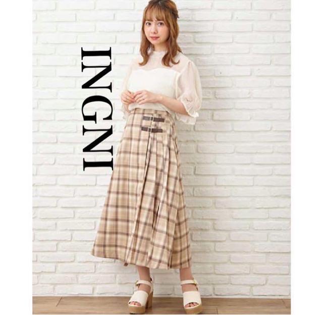 �V�i�@INGNI�� �`�F�b�N���~�f�B�A���X�J�[�g �� �����t�@�b�V������ 