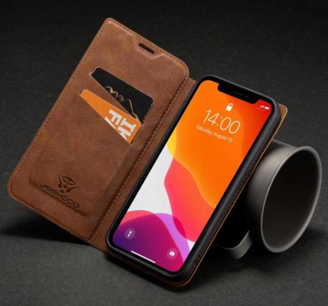 iphone12/iphone12 Pro 手帳型 ウォレット レザーケース マグネット フリップ ストラップ付属 ブラウン < 家電/AV iphone12/iphone12 Pro 手帳型 ウォレット レザーケース マグネット フリップ ストラップ付属 ブラウン < 家電/AVの