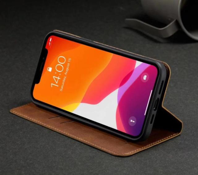 iphone12/iphone12 Pro 手帳型 ウォレット レザーケース マグネット フリップ ストラップ付属 ブラウン < 家電/AV iphone12/iphone12 Pro 手帳型 ウォレット レザーケース マグネット フリップ ストラップ付属 ブラウン < 家電/AVの