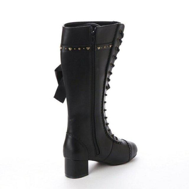 送料無料! 新品未使用クイーンビー レディ リボン ロングブーツ(ピンク) < 女性ファッション  送料無料! 新品未使用クイーンビー レディ リボン ロングブーツ(ピンク) < 女性ファッションの