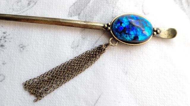 *ホタルガラス風かんざし*タッセル 23063 < 女性ファッション  *ホタルガラス風かんざし*タッセル 23063  < 女性ファッションの