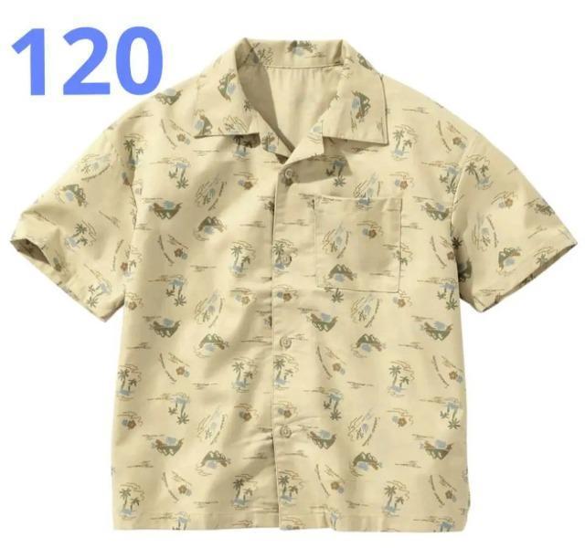 120★COVINHA★ヤシの木柄オープンカラーシャツ★アロハシャツ★新品★送料無料 < キッズ/ベビー  120★COVINHA★ヤシの木柄オープンカラーシャツ★アロハシャツ★新品★送料無料  < キッズ/ベビーの