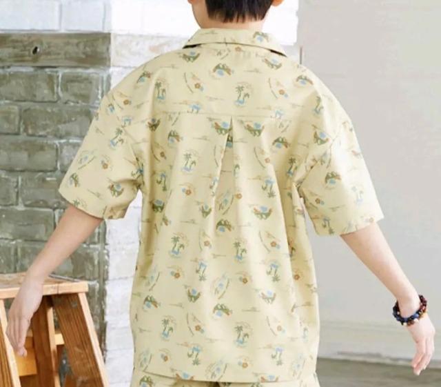 120★COVINHA★ヤシの木柄オープンカラーシャツ★アロハシャツ★新品★送料無料 < キッズ/ベビー  120★COVINHA★ヤシの木柄オープンカラーシャツ★アロハシャツ★新品★送料無料 < キッズ/ベビーの