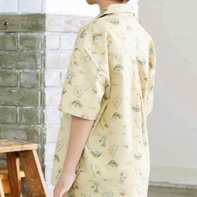 120★COVINHA★ヤシの木柄オープンカラーシャツ★アロハシャツ★新品★送料無料 < キッズ/ベビー  120★COVINHA★ヤシの木柄オープンカラーシャツ★アロハシャツ★新品★送料無料 < キッズ/ベビーの