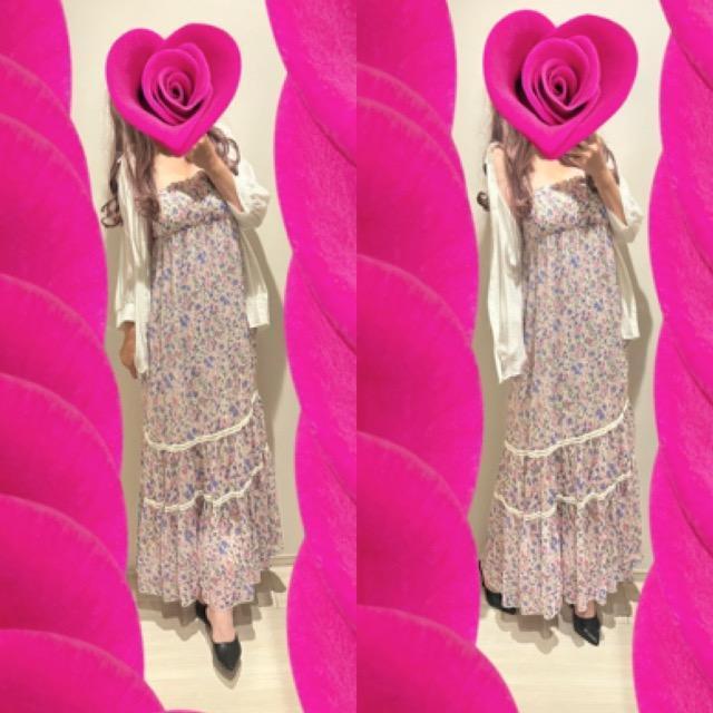 LagunaMoon★花柄ベアマキシワンピース★ < ブランド  LagunaMoon★花柄ベアマキシワンピース★ < ブランドの