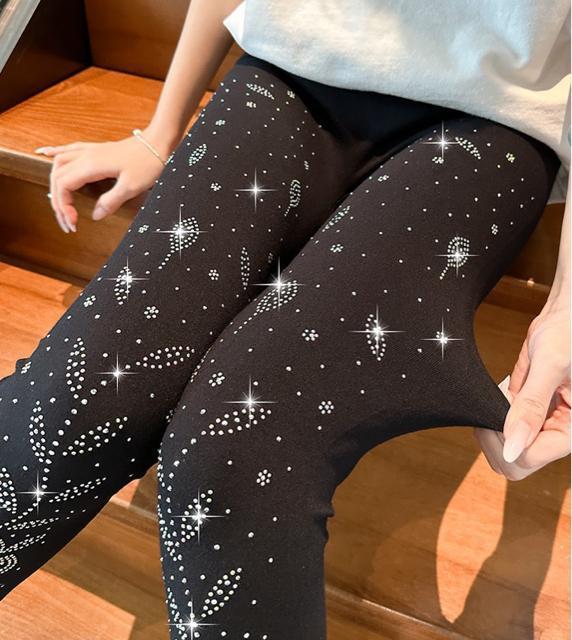 スキニー  レギンス  スパッツ キラキララインストーン付き デニム風プリント 大きいサイズ < 女性ファッション  スキニー  レギンス  スパッツ キラキララインストーン付き デニム風プリント 大きいサイズ < 女性ファッションの