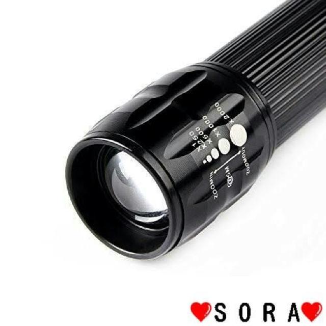 ハイ・ミドル・ストロボ 3モード♪防水 伸縮タイプ ズーム ストラップ付 LED ハンディライト 懐中電灯 < レジャー/スポーツ ハイ・ミドル・ストロボ 3モード♪防水 伸縮タイプ ズーム ストラップ付 LED ハンディライト 懐中電灯 < レジャー/スポーツの