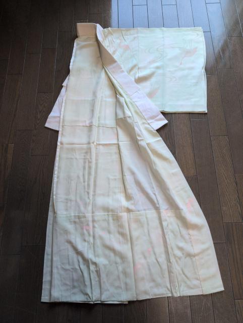 USED、長襦袢、単衣、極薄グリーンに柄 < 女性ファッション USED、長襦袢、単衣、極薄グリーンに柄 < 女性ファッションの