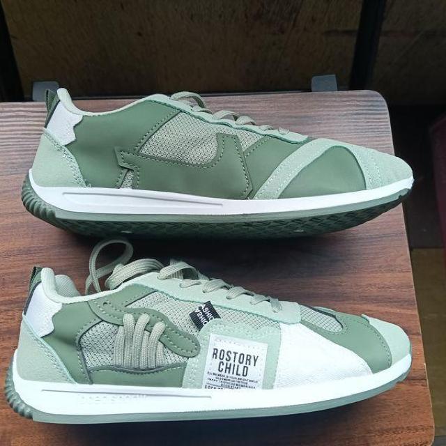 新品 25.5cm メンズ スニーカー グリーン シューズ 靴 男女兼用 普段着 < 男性ファッション 新品 25.5cm メンズ スニーカー グリーン シューズ 靴 男女兼用 普段着 < 男性ファッションの