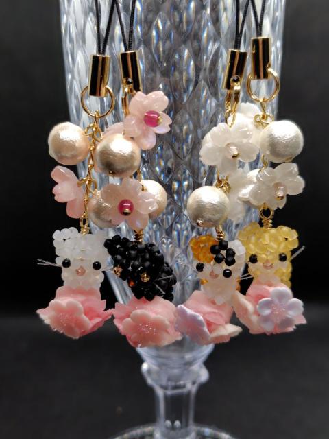 くろねこ桜じゃらじゃらストラップ < ペット/手芸/園芸 くろねこ桜じゃらじゃらストラップ < ペット/手芸/園芸の
