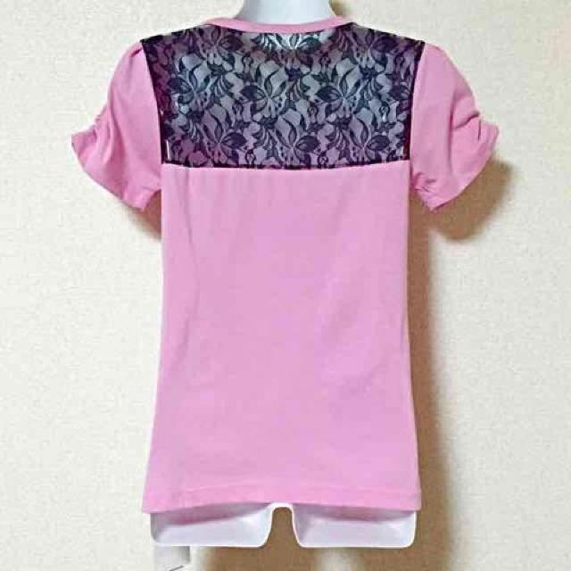 【新品】袖シャーリング入ブラックレース切替カットソー < 女性ファッション  【新品】袖シャーリング入ブラックレース切替カットソー < 女性ファッションの