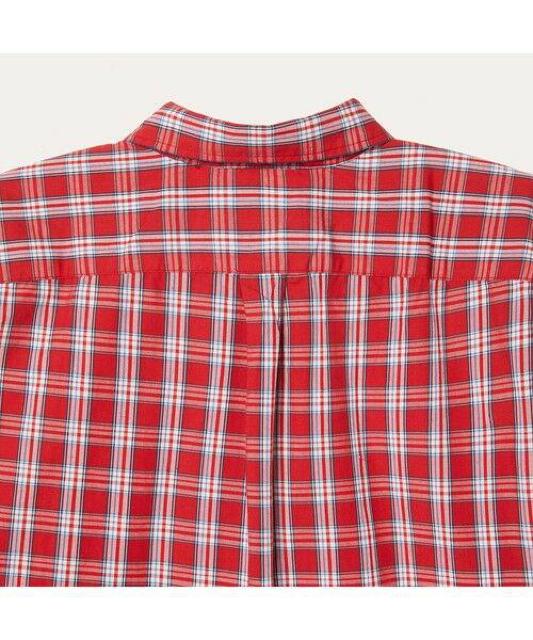 新品 AIGLE エーグル DFT オックスフォード チェックシャツ S 赤 長袖 < ブランド 新品 AIGLE エーグル DFT オックスフォード チェックシャツ S 赤 長袖 < ブランドの